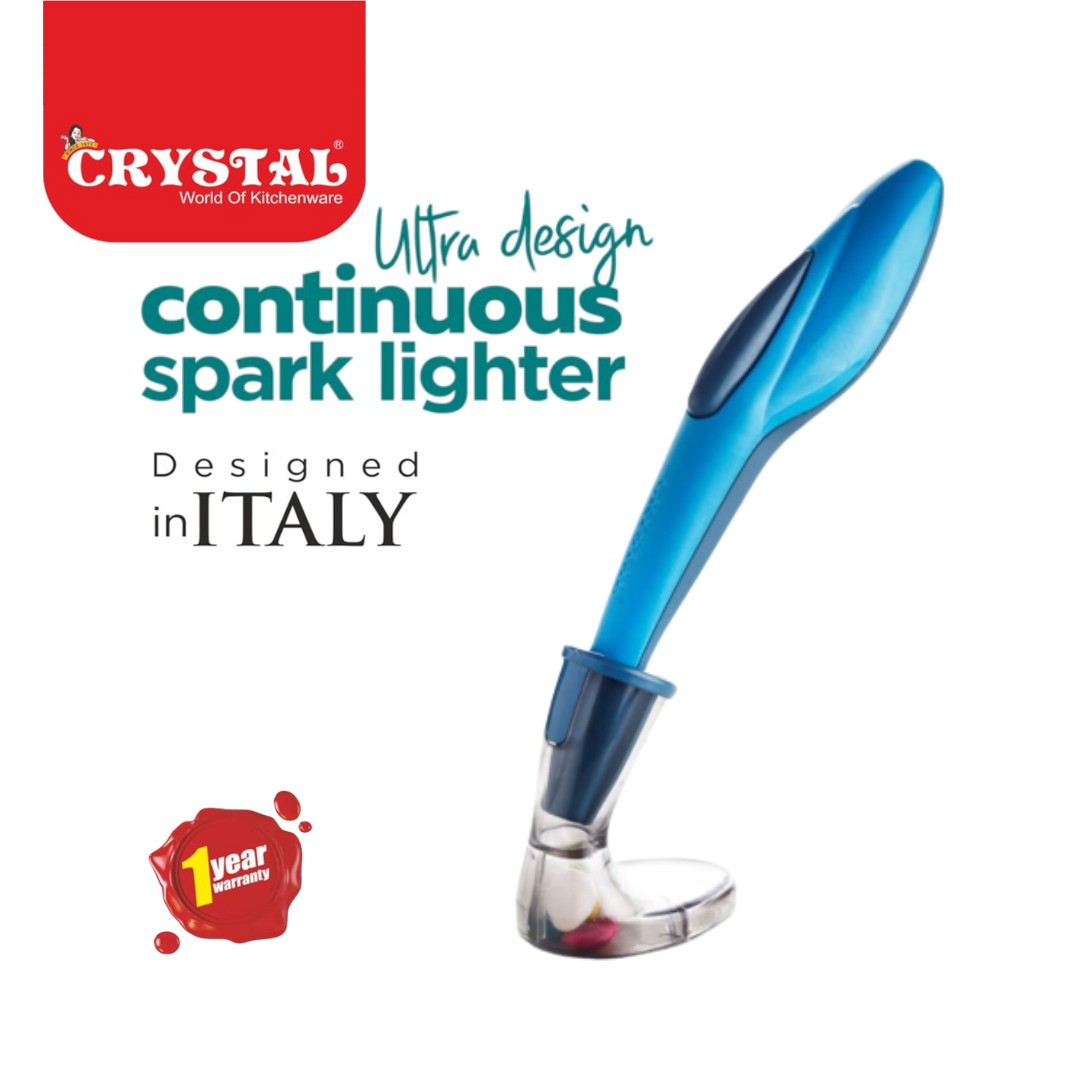 Crystal Extreme Continuous Spark Gas Lighter | One-Press Ignition | Battery Operated | Kitchen Use