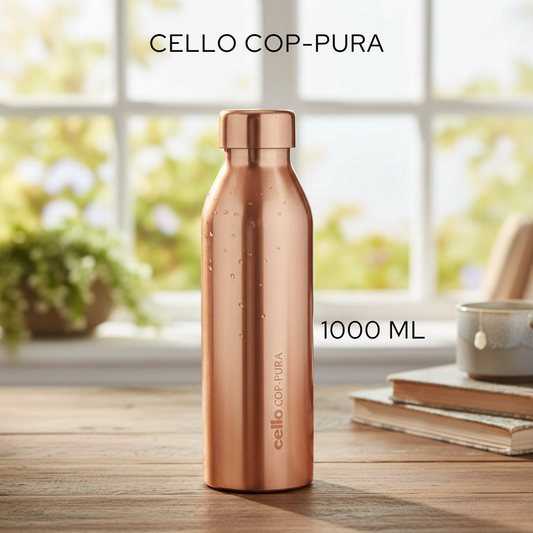 BPA free, pure copper, leak proof, good for health water bottle - Cello Cop-Pura 1000ml