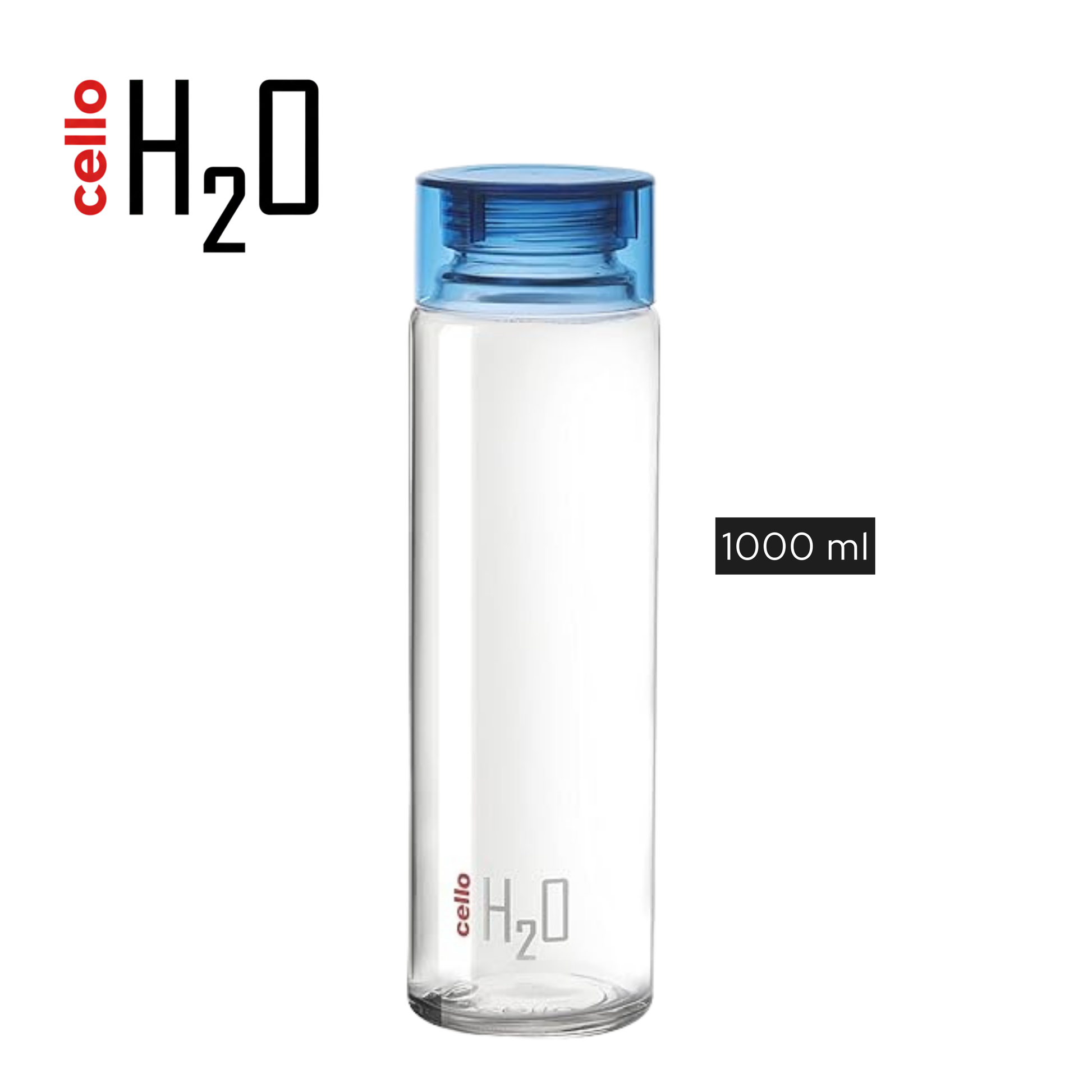 Cello H2O 1000ml Water Bottle – Leakproof, Odourless, Easy to Clean, Refrigerator Safe