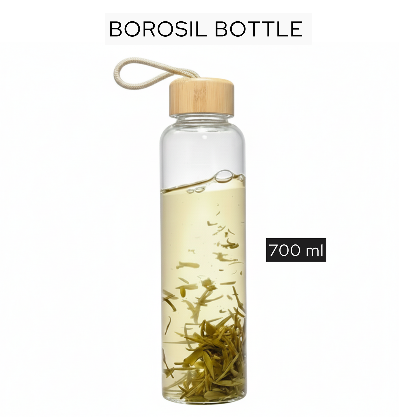 Borosil glass water bottle