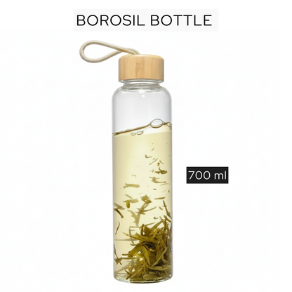 Borosil glass water bottle