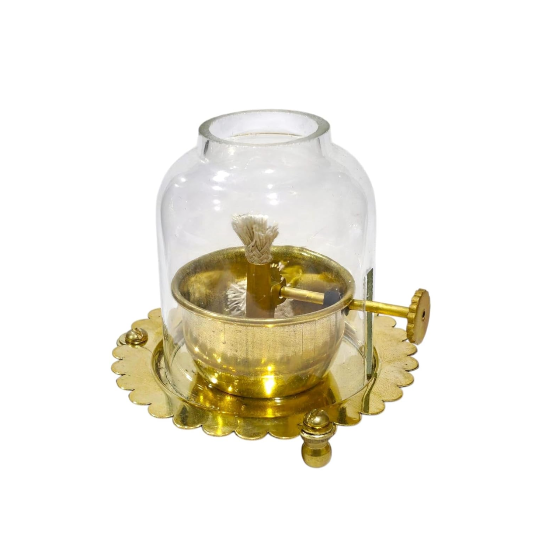 Akhand Jot with glass lamp 