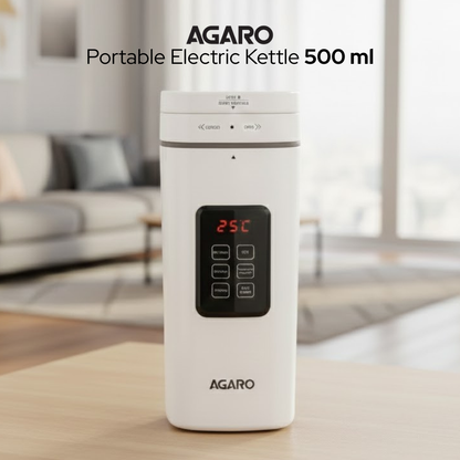 AGARO Delite 500ml Electric Kettle – Fast Boiling, Adjustable Temperature, Keep Warm, Perfect for Travel
