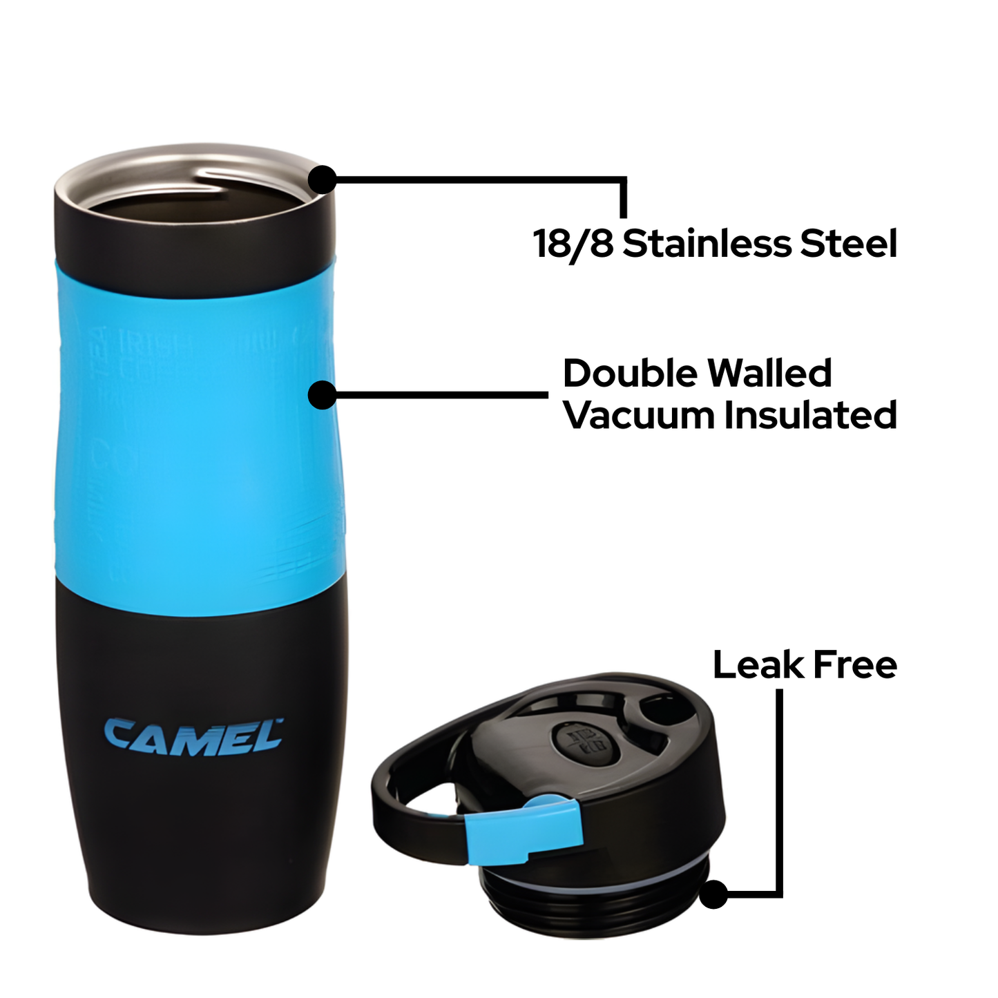 Camel VOGUE| 480 ml Stainless Steel Vacuum Flask| Double-Wall Insulated