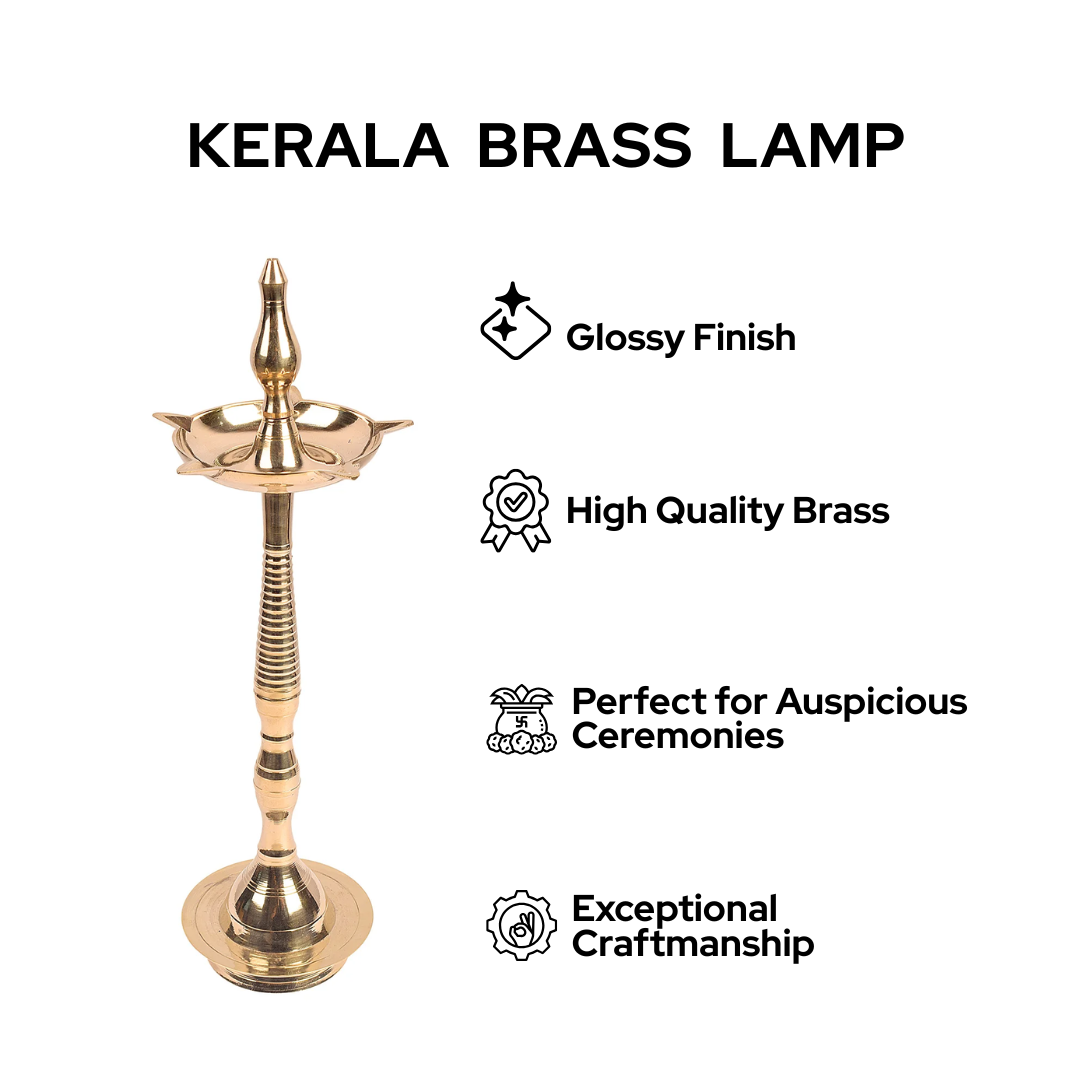 Authentic Brass Kerala Nilavelaku oil lamp | Single