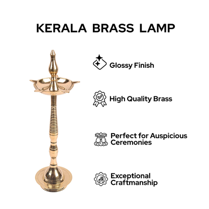 Authentic Brass Kerala Nilavelaku oil lamp | Single