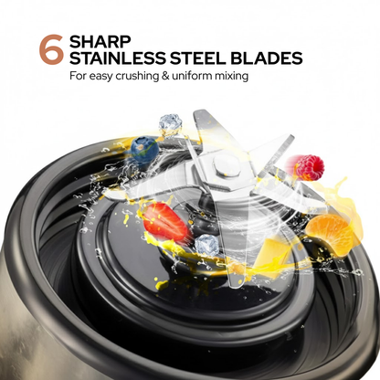 AGARO Portable Blender 450ml | Rechargeable Smoothie & Juice Maker | 3000mAh | 126W