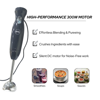 BPL Hand Blender with SS Shaft & Silent Motor |  300W
