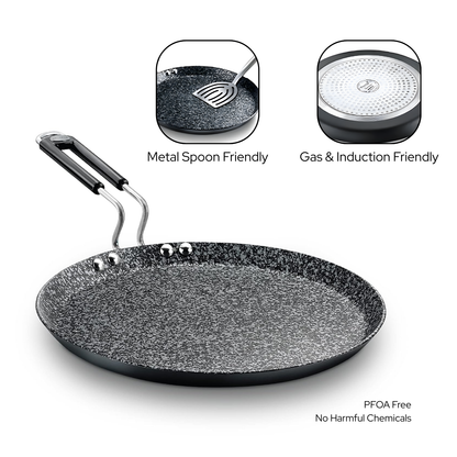 प्रेस्टीज तवा | हार्ड-एनोडाइज्ड नॉन-स्टिक | इंडक्शन और गैस दोनों के लिए उपयुक्त