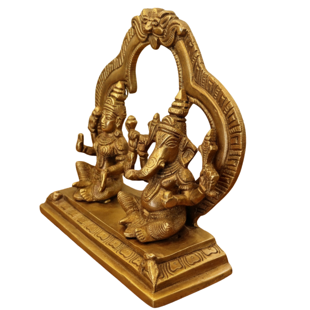 Lakshmi Ganesh Pital Murti | Invite Prosperity, Wisdom & Blessings | Ideal for Gifting | 1965 gm