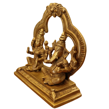 Lakshmi Ganesh Pital Murti | Invite Prosperity, Wisdom & Blessings | Ideal for Gifting | 1965 gm