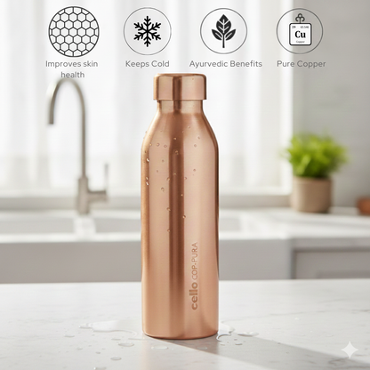 Buy Cello Cop-Pura 1000ml Copper Water Bottle – Pure Copper for Daily Hydration & Immunity