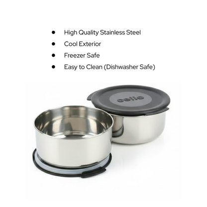 इलेक्ट्रिक लंच बॉक्स | 2 यूनिट (प्रत्येक 300 मिली) | ऑन/ऑफ इंडिकेटर