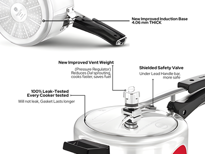 हॉकिन्स एल्युमिनियम क्लासिक प्रेशर कुकर, सर्वश्रेष्ठ इनर लिड कुकर | 4 लीटर