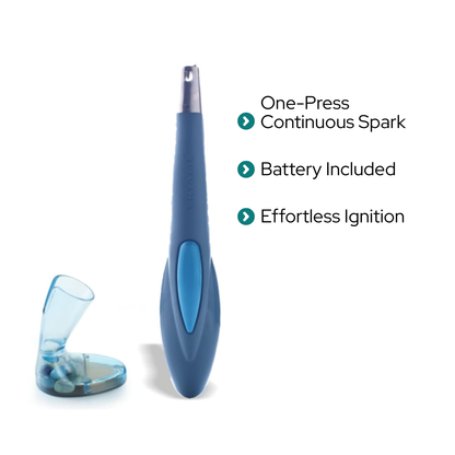 Crystal Extreme Continuous Spark Gas Lighter | One-Press Ignition | Battery Operated | Kitchen Use