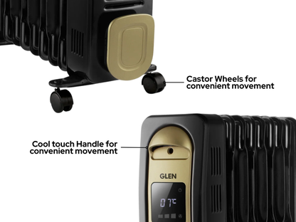 ग्लेन इलेक्ट्रिक ऑयल फिल्ड रेडिएटर | 9/11/13 फिन - HA7013DOR | डिजिटल रूम हीटर