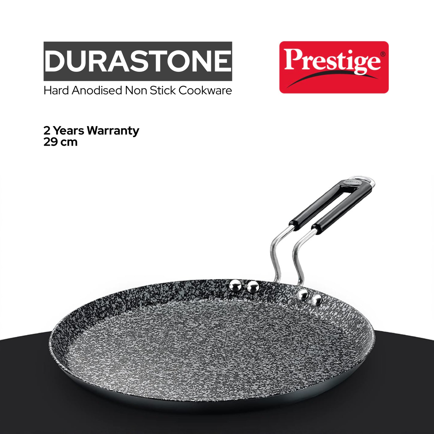 प्रेस्टीज तवा | हार्ड-एनोडाइज्ड नॉन-स्टिक | इंडक्शन और गैस दोनों के लिए उपयुक्त