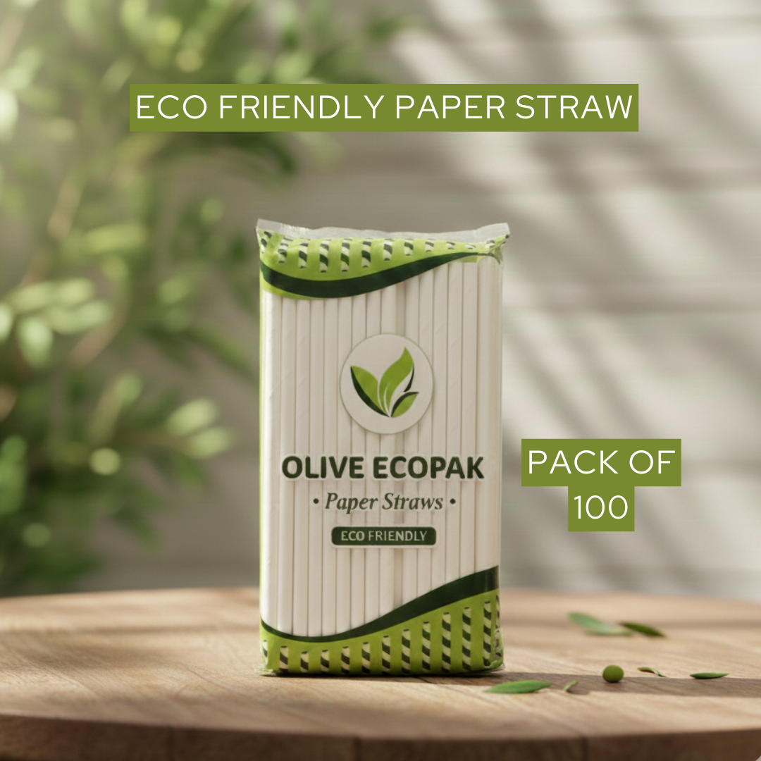 ऑलिव इकोपैक पर्यावरण अनुकूल पेपर स्ट्रॉ