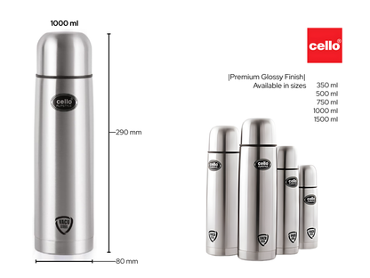 फ्लिप स्टाइल वैक्यूम इंसुलेटेड ढक्कन फ्लास्क बोतल कैरी केस के साथ