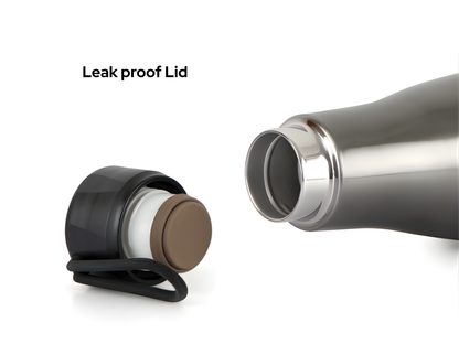 Double Walled, 24 Hours Hot & Cold Vacuum Insulated Flask Water Bottle | Leak Proof Screw Cap Thermosteel Bottle| 600ml