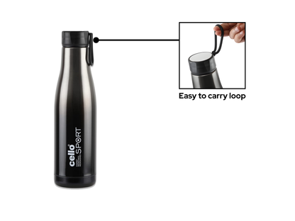 Double Walled, 24 Hours Hot & Cold Vacuum Insulated Flask Water Bottle | Leak Proof Screw Cap Thermosteel Bottle| 600ml