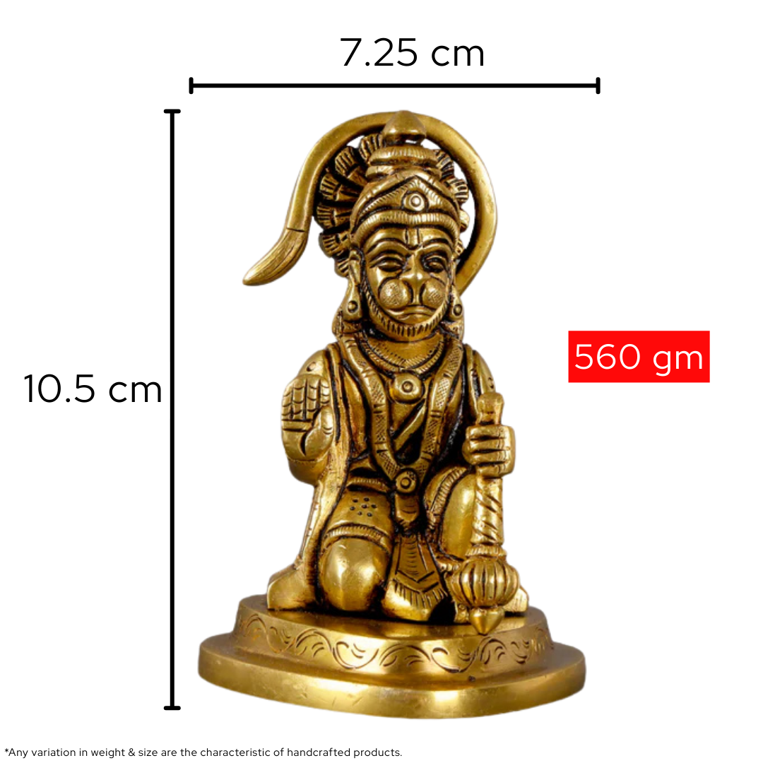 Hanuman Ji Pital Murti | Perfect for Daily Pooja, Devotion & Spiritual Gifting | 560gm